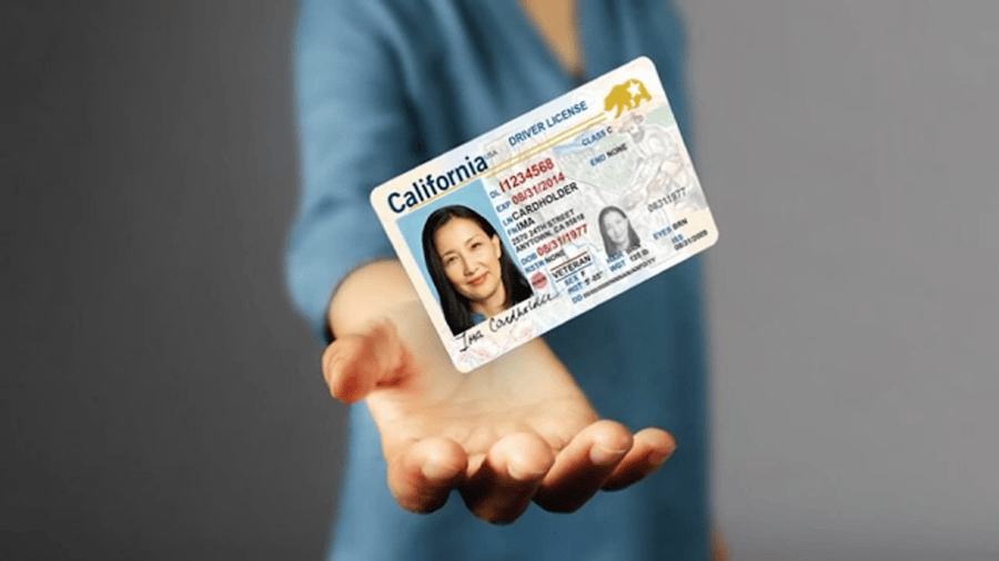 Example of government photo ID used to open a checking account after release