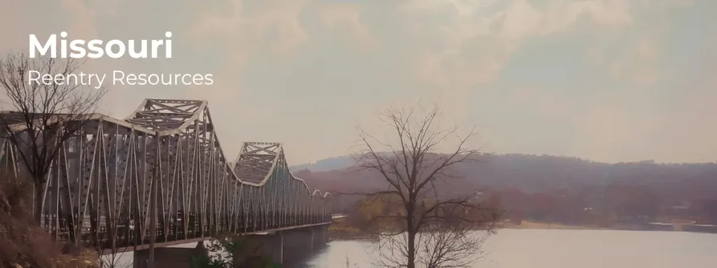 Missouri reentry resources banner with river bridge and landscape